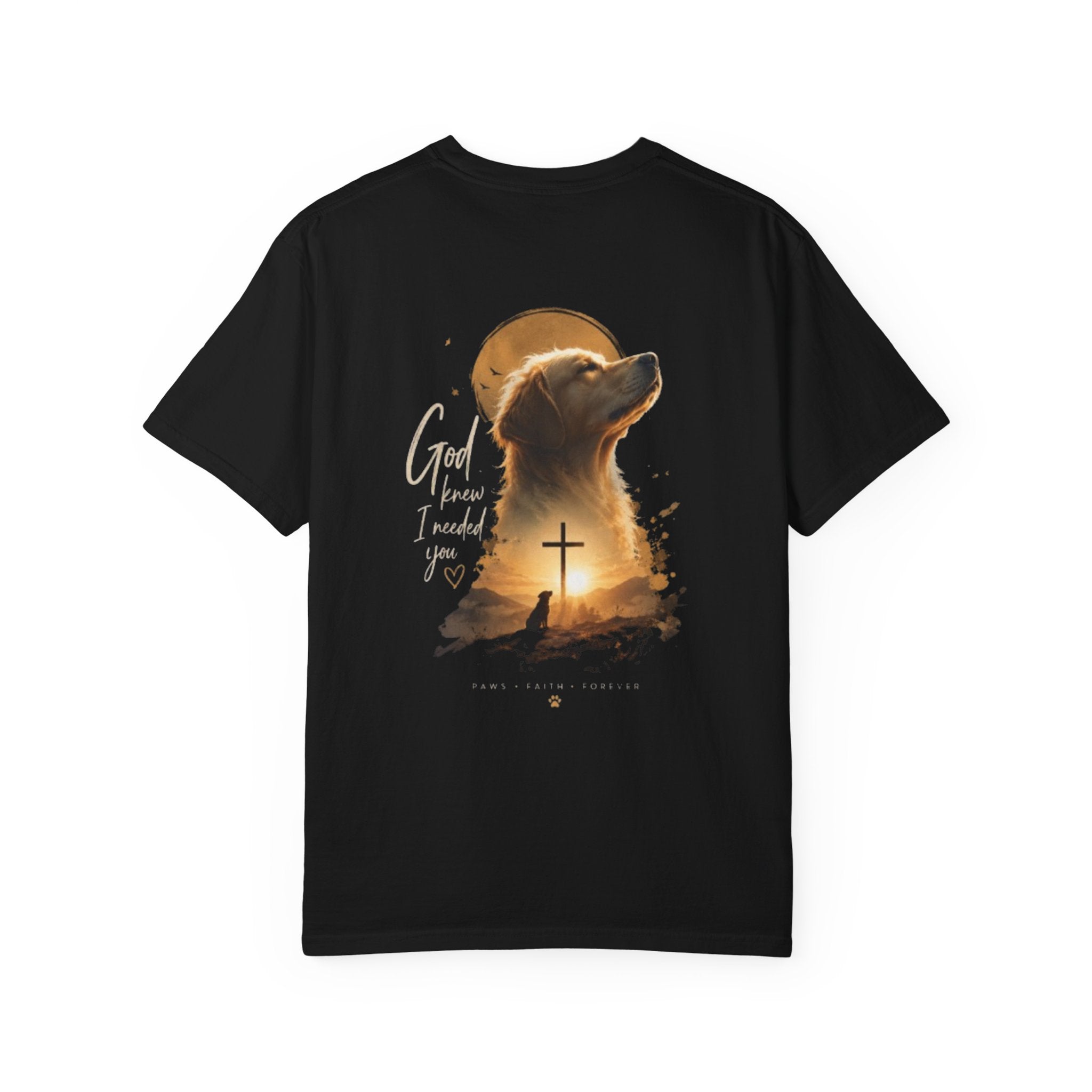 Dog & Cross T-Shirt — 'God I Know I Love You' Christian Dog Graphic Tee