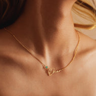Personalized Name & Birthstone Necklace