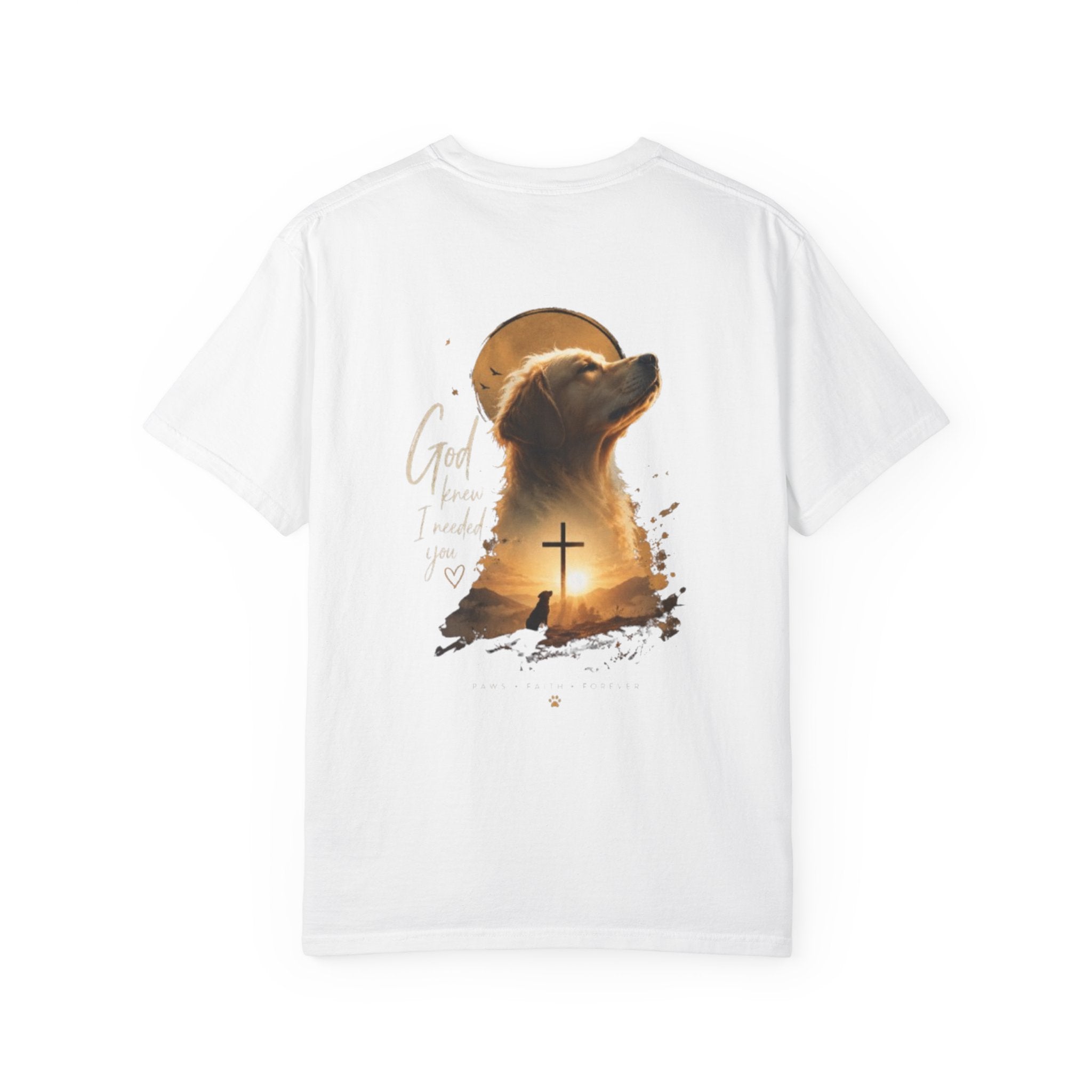 Dog & Cross T-Shirt — 'God I Know I Love You' Christian Dog Graphic Tee