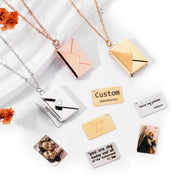 Personalized Love Letter Envelope Couples Necklace