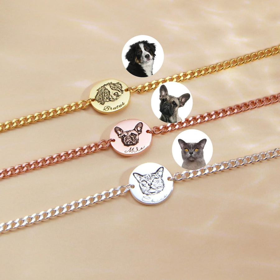 Personalized Pet Photo Locket Bracelet