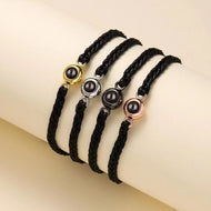 Personalized Photo Projection Braided Bracelet