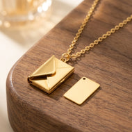 Personalized Love Letter Envelope Couples Necklace